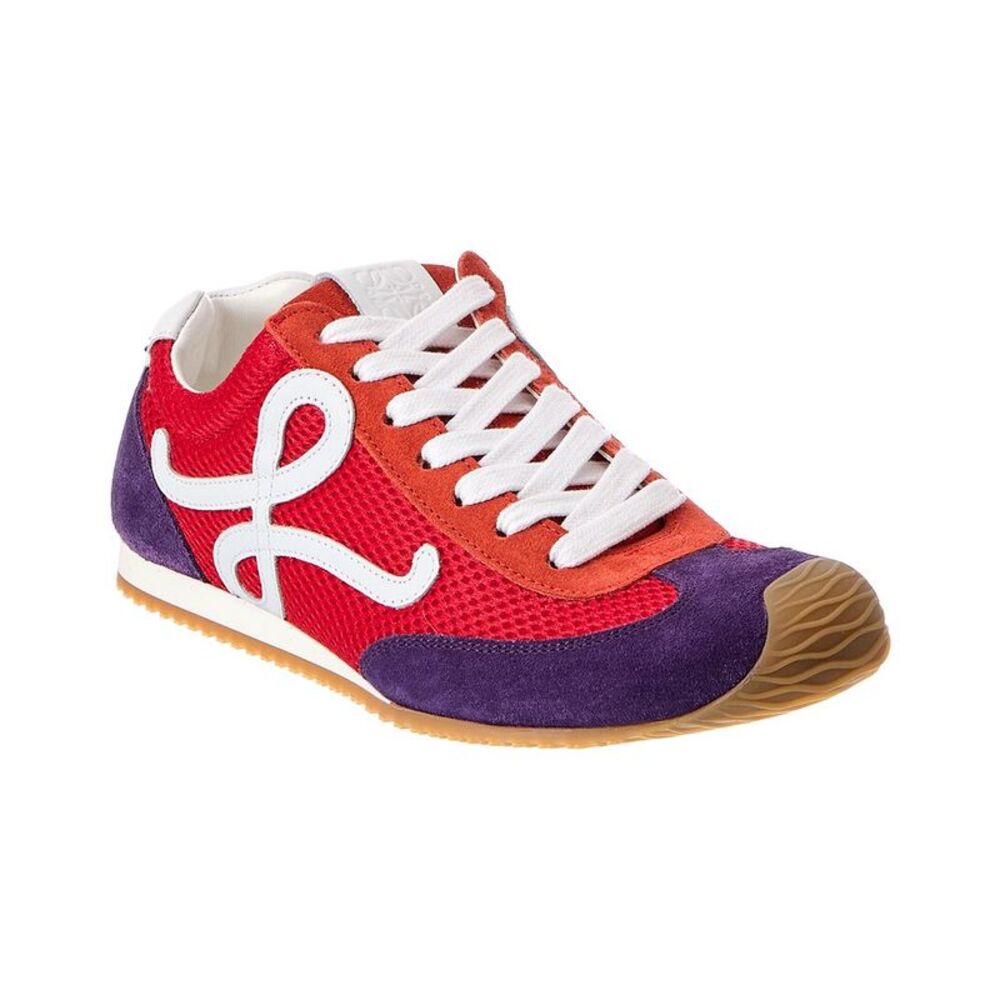 Loewe Ballet Runner 2.0 Suede & Mesh Sneaker, Red